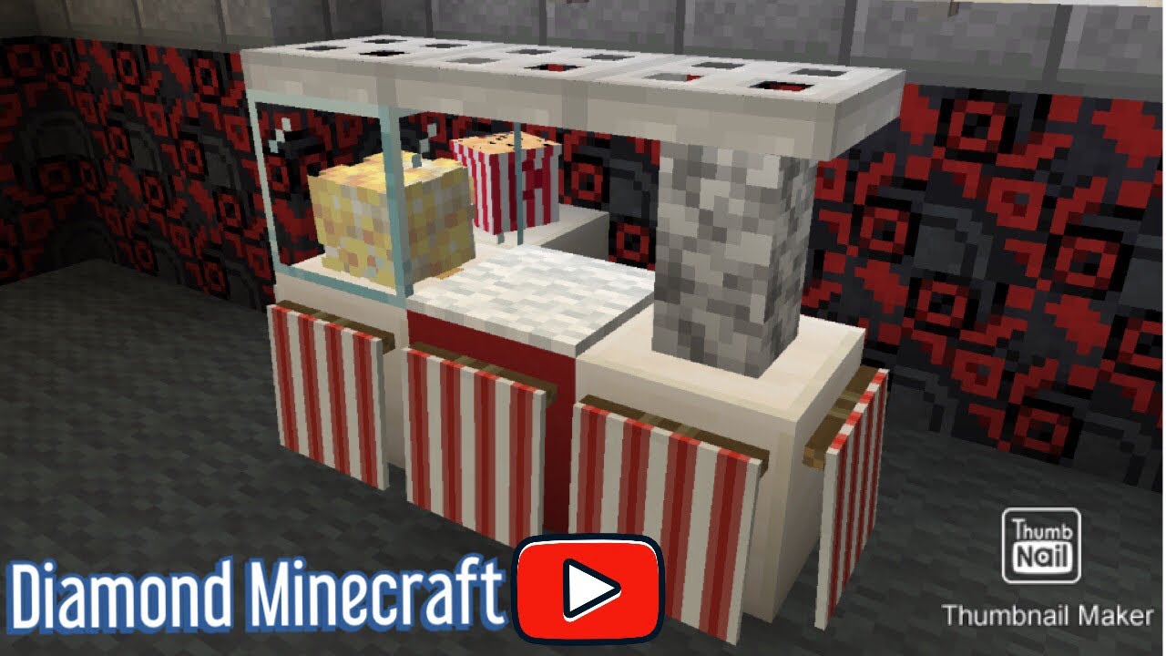 Minecraft How to make a Popcorn Machine. YouTube