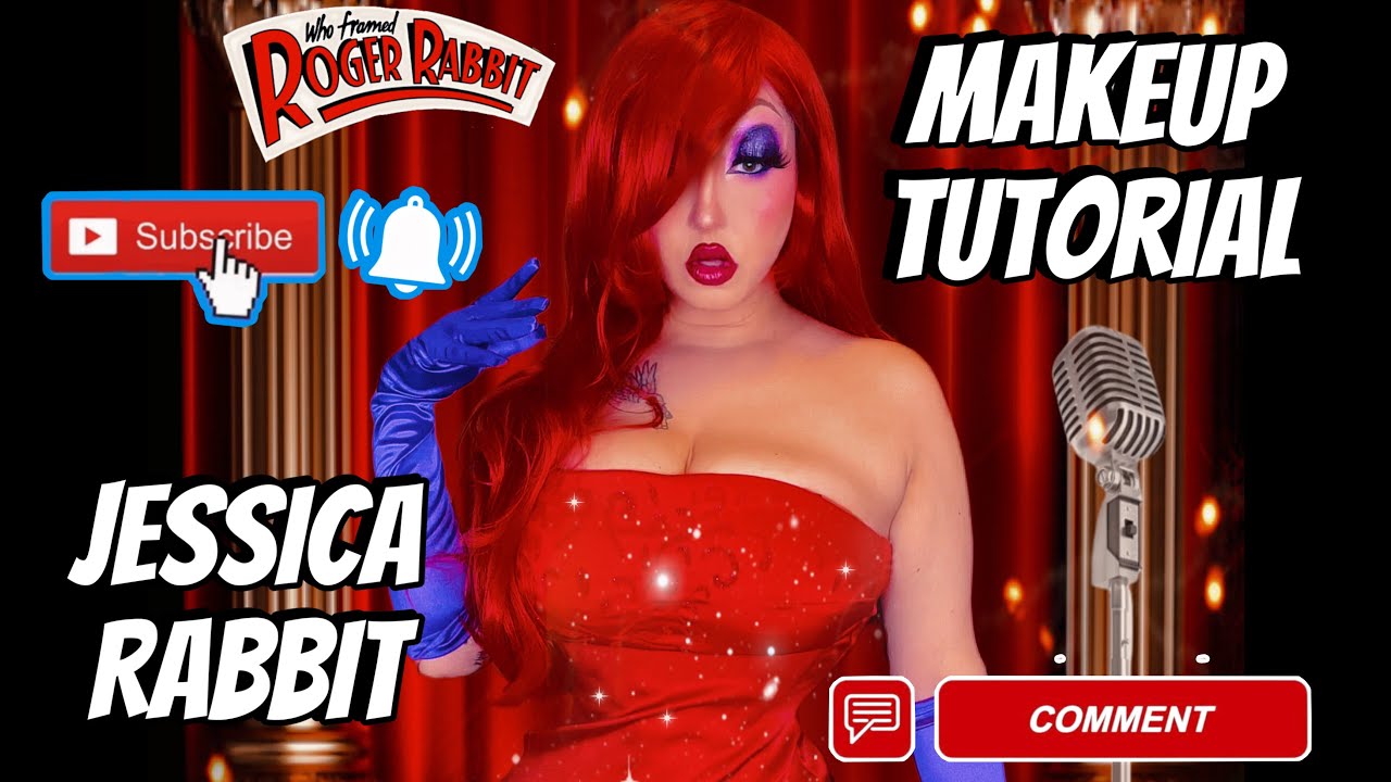 Jessica Rabbit Face Mask Jessica Rabbit Cosplay Makeup Tutorial 💋 - YouTube