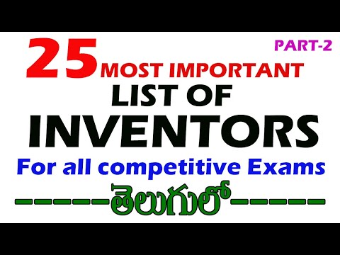 LIST OF INVENTORS ll PART-02 ll RRB, SSC, ALL GOVT JOBS ll