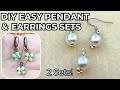 DIY Easy Pendant &amp; Earrings Sets | Quick &amp; Dainty Jewelry