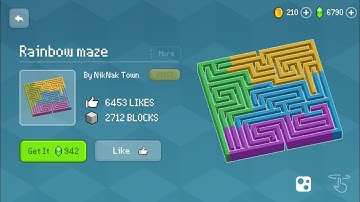 Block Craft 3D : Building Simulator Games For Free Gameplay #524 (iOS & Android) | Rainbow Maze