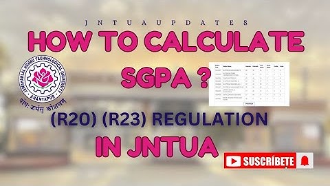 JNTUA//HOW TO CALCULATE SGPA ?