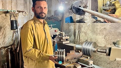 Hard Cast iron Making a Three V Belt Pulley on Lathe Machine | Amazing Lathe Machine Work ||