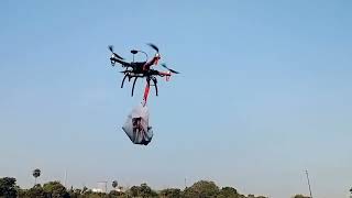 Successful maiden flight voyage of Autonomous Quadcopter with Payload mechanism