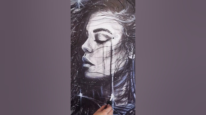 Painting details onto a large canvas portrait print! #shorts #art #artshorts #painting #paintings