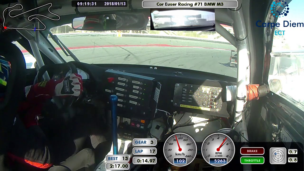 2018 Hankook 24H Dubai Cor Euser Racing BMW E46 M3 McKay Snow onboard - YouTube