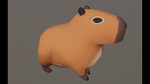 Cute Low Poly Capybara for Unity Free Download