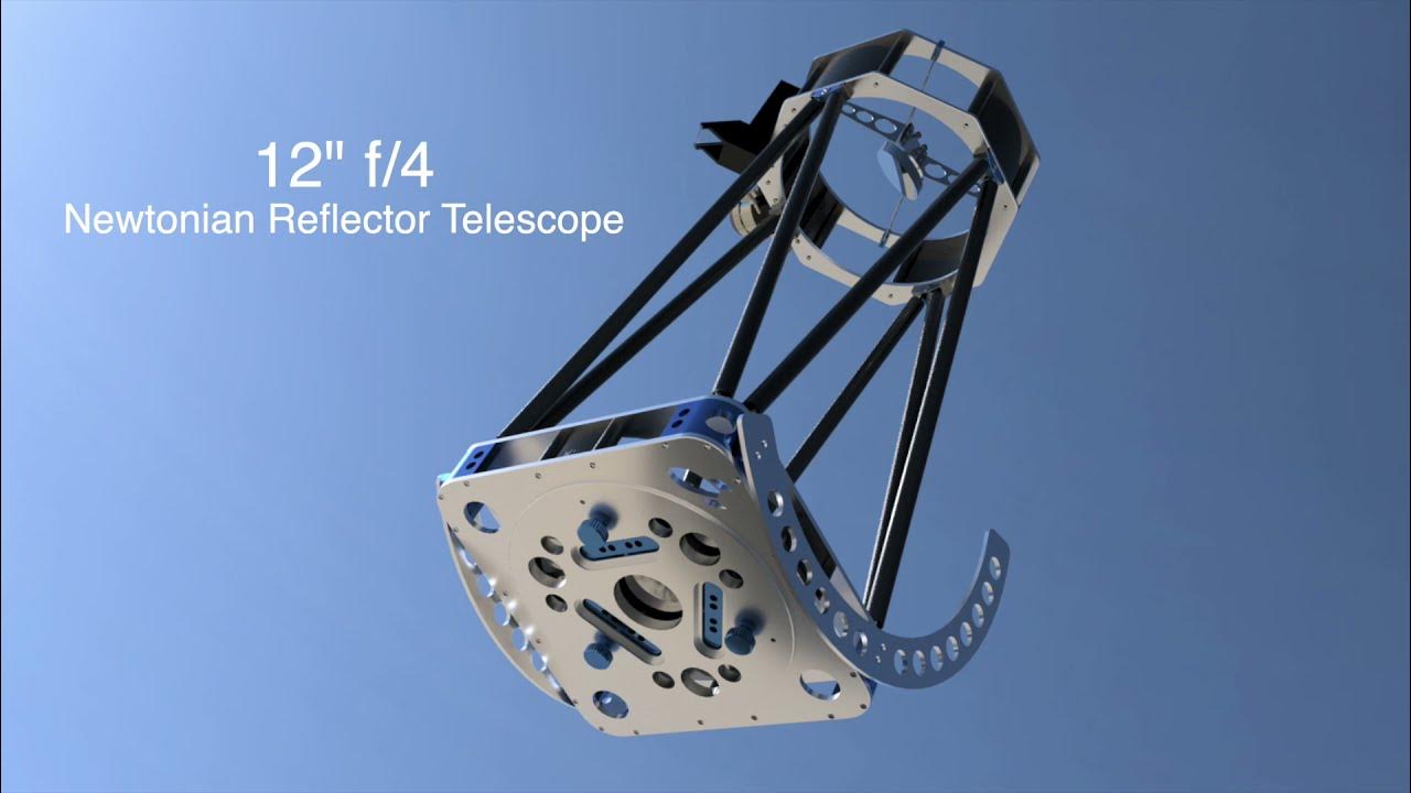 Build Video 12" Reflector Telescope Secondary Mirror Cage YouTube