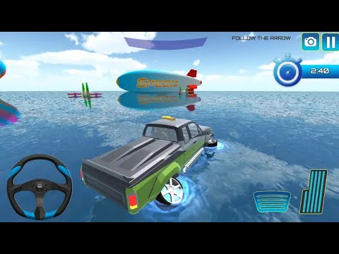 Floating car racing simulator game water car parking game Android game ...