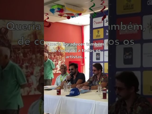 Beto Rossi, filho de Reginaldo Rossi, na última coletiva antes do desfile do Galo da Madrugada 2024