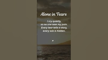 The SHOCKING Truth About Emotional Pain Nobody Tells You #aloneintears #sadquotes  #viralshorts