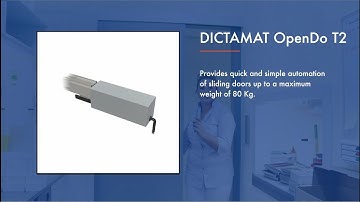 Sliding door operator DICTAMAT OpenDo | For automation of sliding doors up to 80 kg