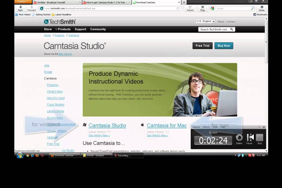 how to get camtasia studio full(free) - YouTube