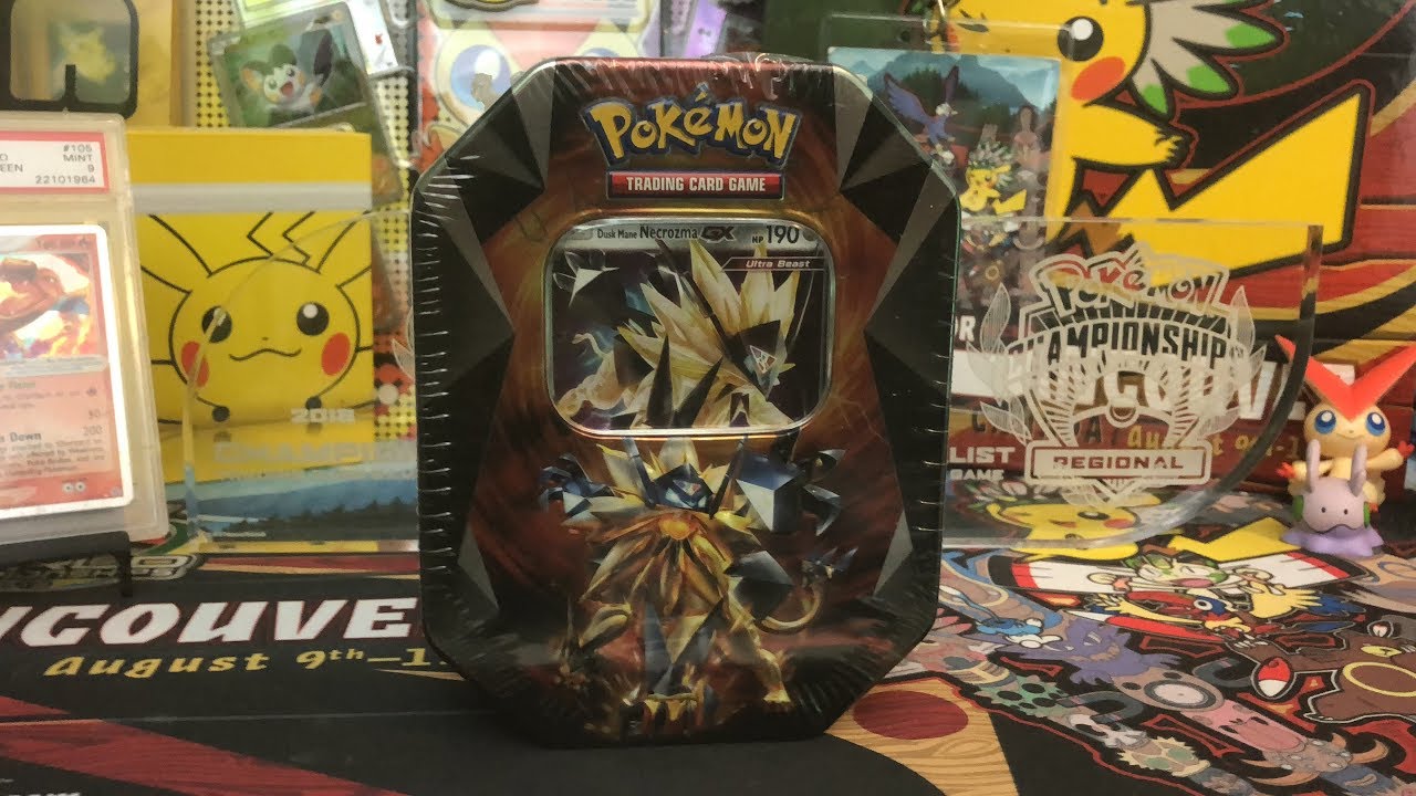 Pokemon Dusk Mane Necrozma GX Tin Opening