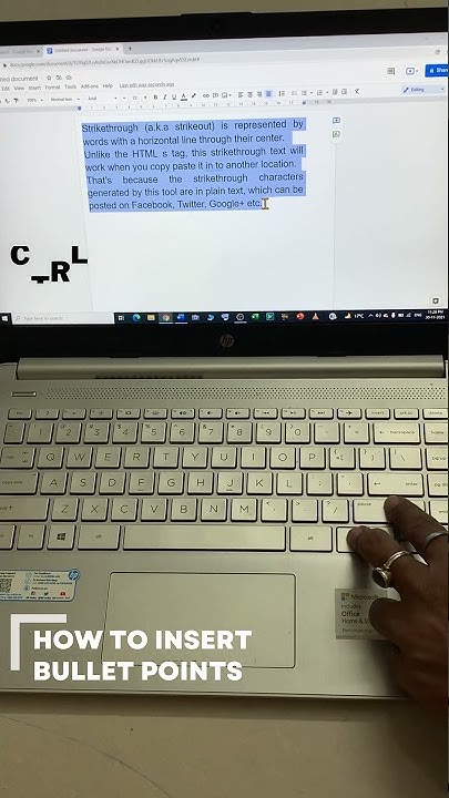 how to insert bullet points in google docs - YouTube