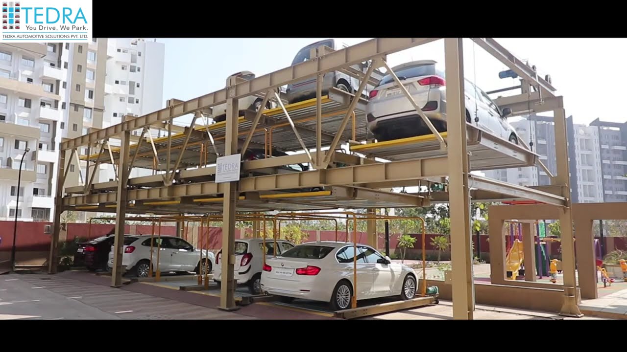 3 Level Over Ground Puzzle Parking System - Tedra Automotive Solutions