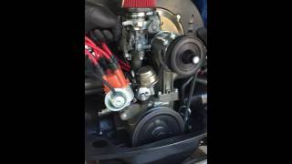 VW Beetle rebuilt engine - hot test - first run