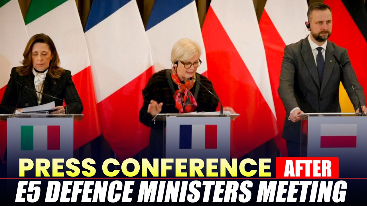LIVE: Press briefing by defence ministers from France, Germany, Italy, UK and Poland