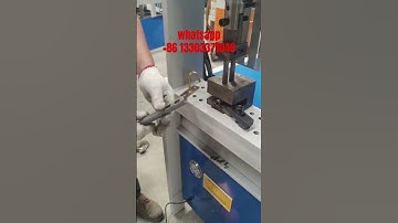 Single station hydraulic semi-automatic feeding pipe punching machine, made in China. #machine