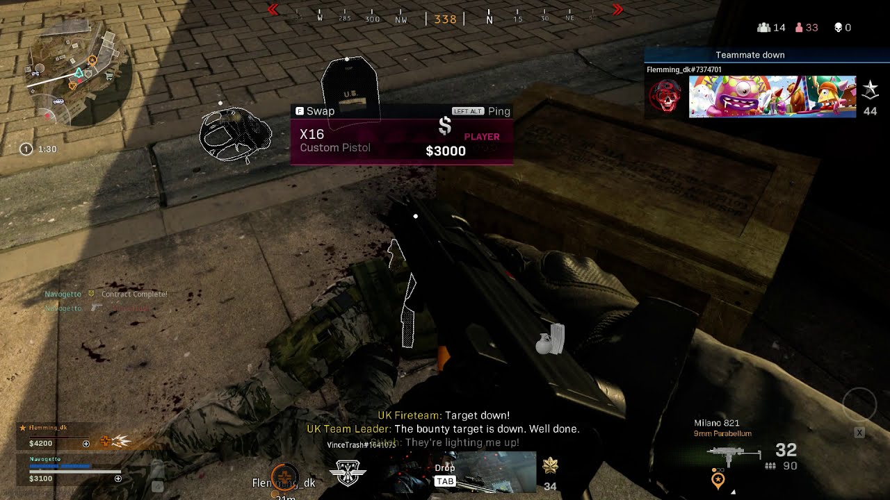 Warzone Bounty target is te jong voor Warzone denk ik