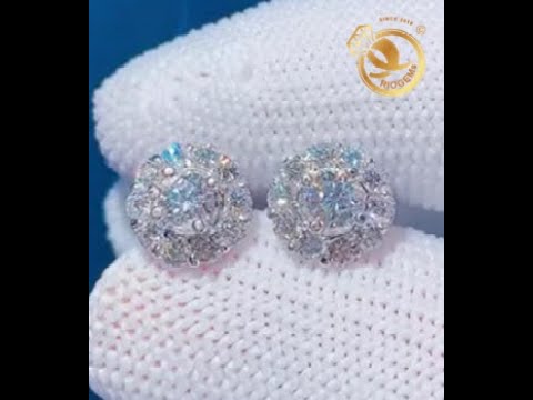 Bông tai VÀNG HỒNG 18K đính viên chủ đá CZ 6,3 ly