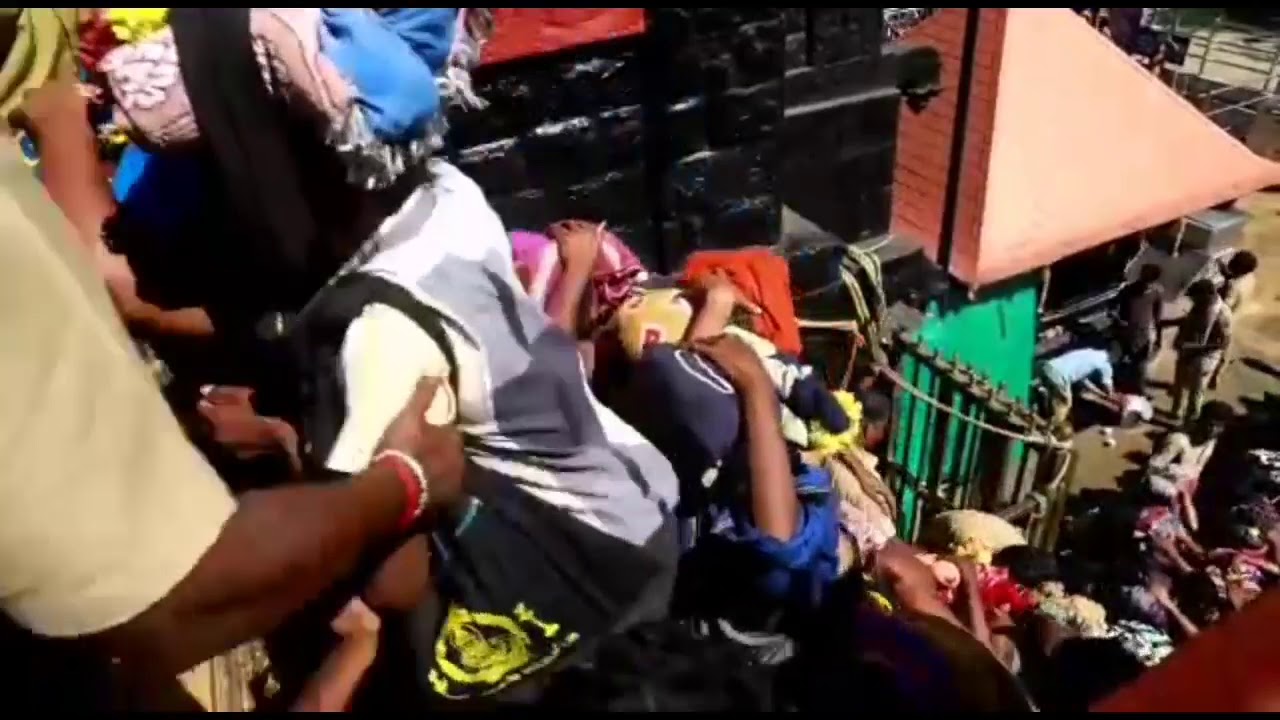 Police officers on duty for the Sabarimala devotees