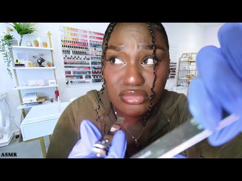 ASMR | Nail Tech Involves You The Nail Salon DRAMA!!!