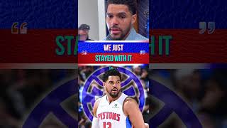 Tobias Reflects On Pistons Win Over Magic! | #nba #basketball #sports #shorts