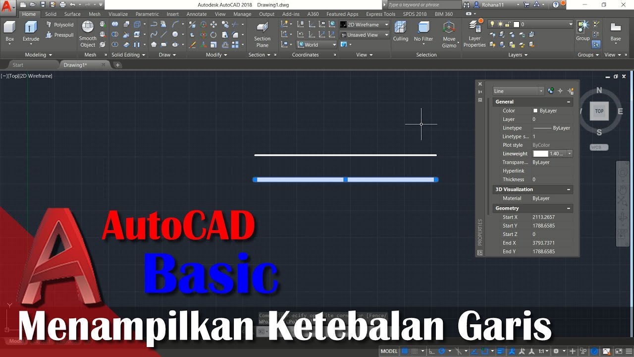 Cara Menampilkan Ketebalan Garis Autocad Tutorial Bahasa