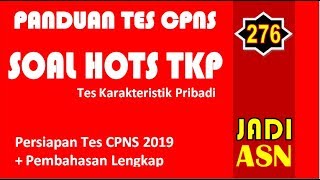 TES TKP HOTS!!! Latihan Soal Tes Karakteristik Pribadi Tes CPNS   STAN  I  KLub Matematika