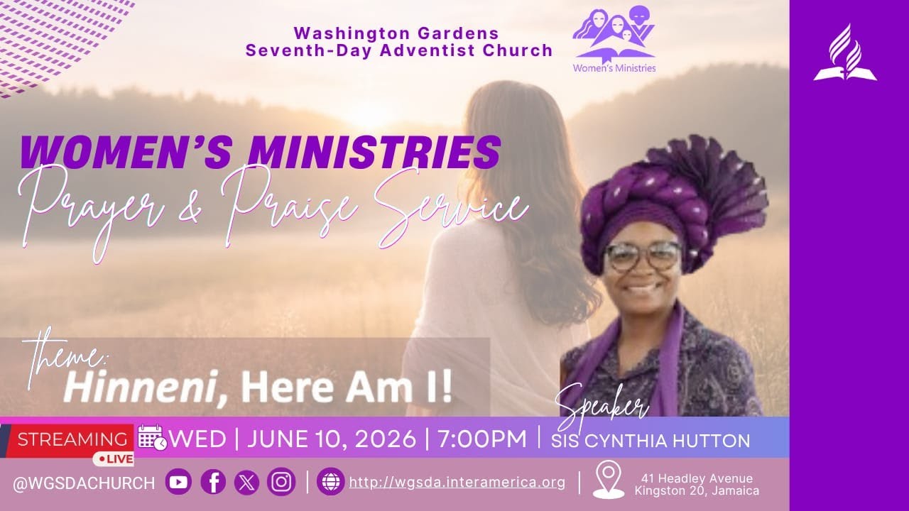 Wednesday Night Prayer & Praise Service|"Hinneni,Here AM I!"| Sis. Cynthia Hutton|June 10, 2026