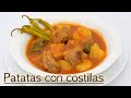 Con patatas y costilla puedes hacer esta maravilla - estofado costillas con patatas - Cuchareo