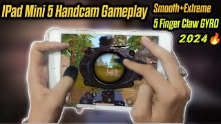 IPAD MINI 5 HANDCAM PUBG GAMEPLAY TEST 2024🔥|SMOOTH+EXTREME FULL GYRO 5 FINGER CLAW 💪|PUBG MOBILE