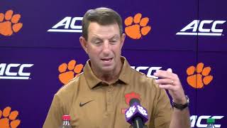 Dabo Swinney updates injuries, talks Military Appreciation Day,  Charleston So. in Clemson update