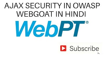 Ajax Security In OWASP WebGoat In Hindi | WebPT Tutorial | Craw Cyber Security
