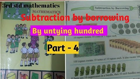 Subtraction by untying hundred || subtraction by borrowing || part -4:3rd std mathematics ||