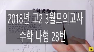 2018년 3월모의고사 고2 수학 나형 28번 문제풀이