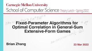 Famous Brian Zhang: Fixed-Parameter Algorithms for Optimal Correlation in General-Sum Extensive-Form Games Profile