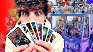 Winning the ENTIRE SET of Cards on the Avengers Coin Pusher! screenshot 4