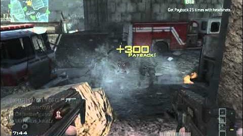 MW3 MP9 Akimbo triple kill on interchange