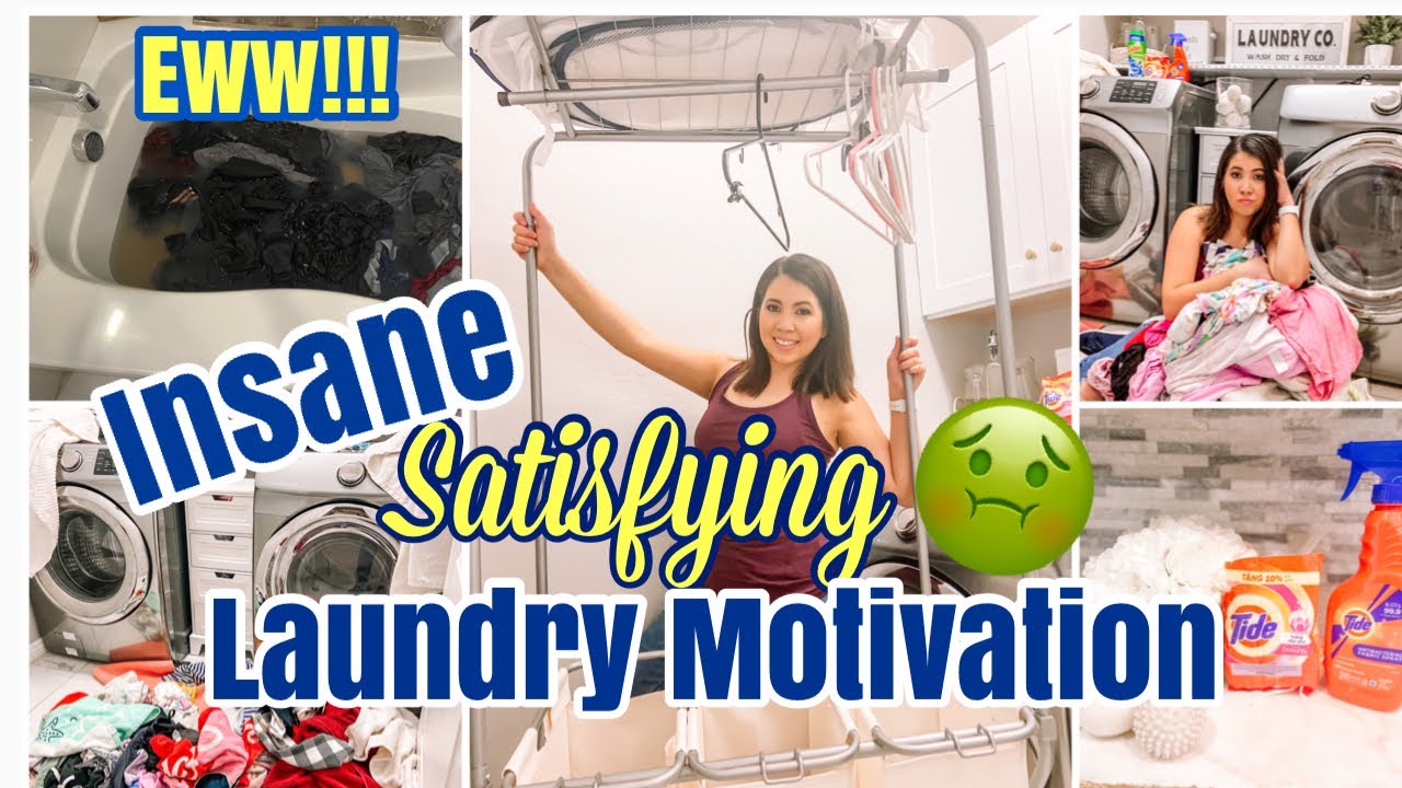 INSANE LAUNDRY MOTIVATION 2021 | SATISFYING LAUNDRY STRIPPING  & NEW TIDE DETERGENT REVIEW 2021
