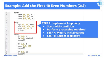 [Excerpts] MIPS Assembly Language: Adding Range of Even Numbers Using Loops