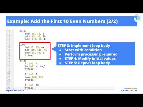 [Excerpts] MIPS Assembly Language: Adding Range of Even Numbers Using Loops