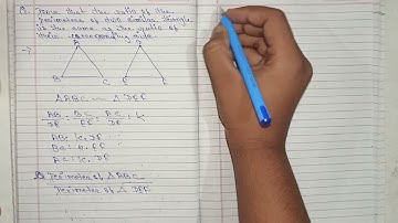 Prove that the ratio of the perimeter of two similar triangles is the same as the 