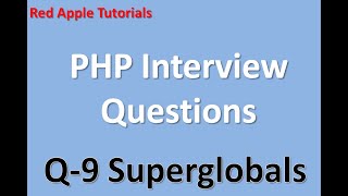 Q9 SUPERGLOBALS in PHP (hindi)