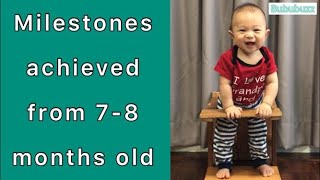 7 to 8 months old development milestones | baby growth update