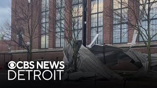 Overnight storm damages roof of Yost Ice Arena