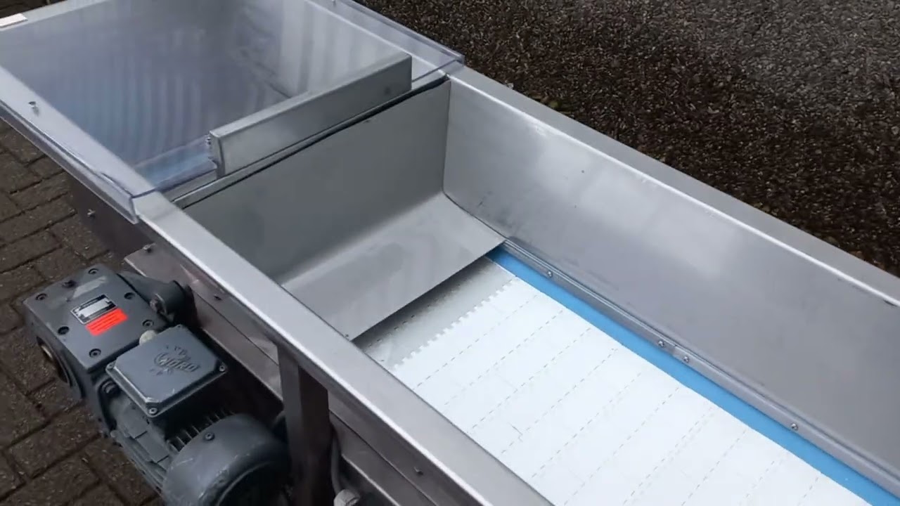 Transportband met trechter | 2 meter invoerband | Van Wees Waalwijk