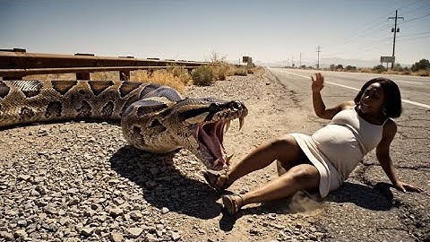 Giant Python Attacks Pregnant Woman on Highway: Heroic Trucker Rescue