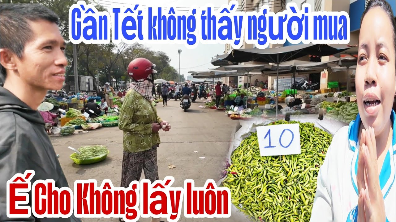 Chuyện lạ Ế cho không ai lấy luôn Gần Tết không thấy người mua thương tiểu thương chợ Bình Điền.